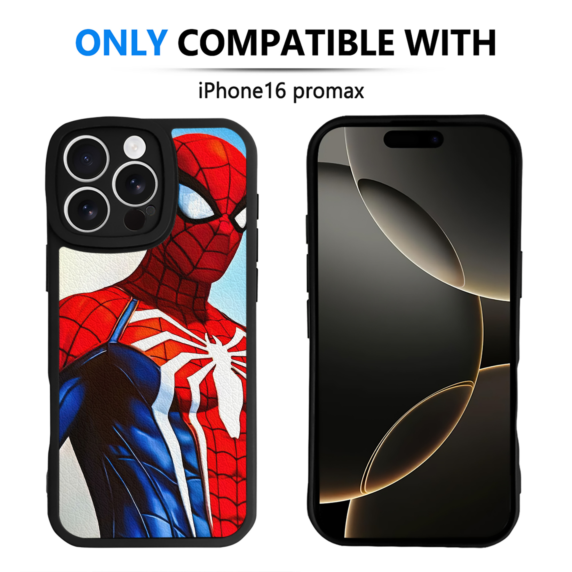Spider Man スパイダーマン 【iPhone 16シリーズ対応】シリコンスマホケース（レザー調） 材質：シリコン